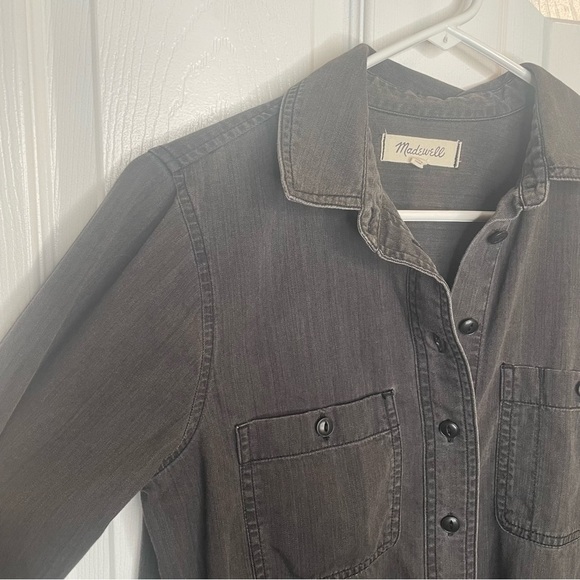 Madewell Black Denim Shirtdress S - Picture 7 of 13